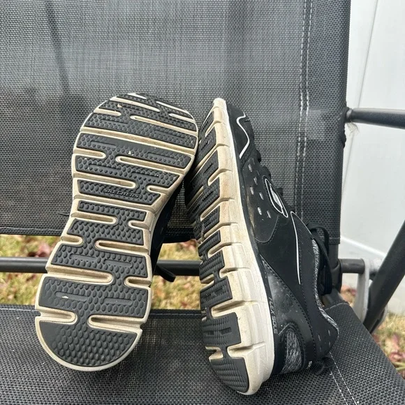 Skechers Sport Womens Flex Sole SN11965 Black Gray Running Sneakers Size 7 - Picture 6 of 7